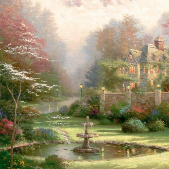 Unframed "Gardens Beyond Spring Gate" by Thomas Kinkade - Picture 4 of 12